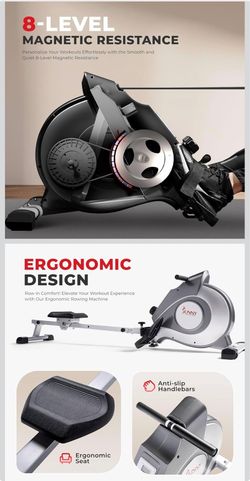 Sunny Health & Fitness Smart Magnetic Rower
