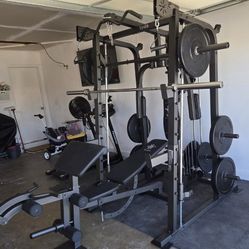 Smith Machine 2001 | Multi-Use Adj Bench | Gym Equipment | Fitness | Squat Rack | Excercise |🔴WEIGHTS AND BARBELL SOLD SEPARATELY 🔴 FREE DELIVERY 🚚