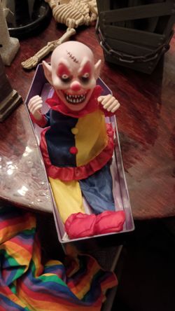 Evil Clown Halloween Doll Figure