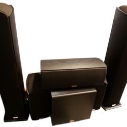 Elite Dolby Speaker Home Theater System Audio 140W, SP-EFS73, SP-EBS73-LR, SW-E10, SP-EC7 NO Bose Samsung LG JBL Bang & Olufsen Sony Music