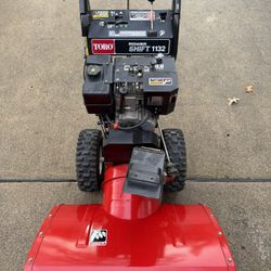 Toro Power Shift 1132 two-stage gas snowblower.