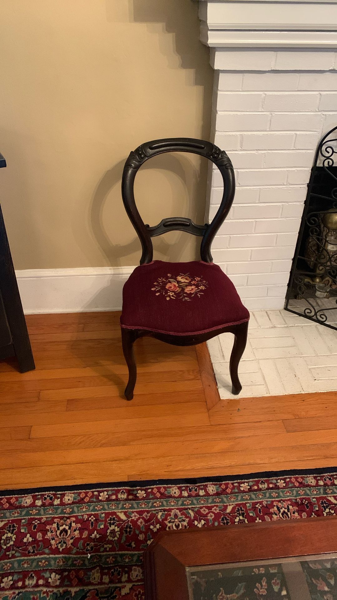 Antique Victorian Mahogany Balloon Back Chair