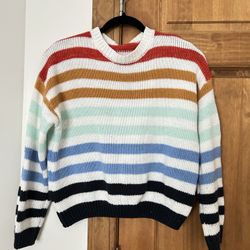 Lulus Multi Striped Knit Sweater - Size Small