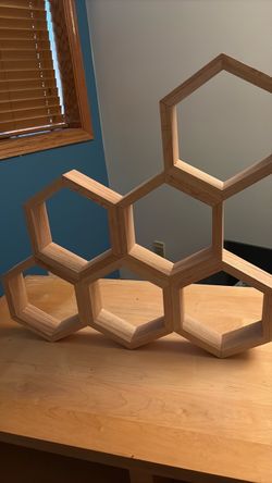 Handmade honeycomb shelf