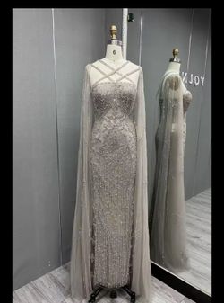 Beautiful Cape Hand Beaded Gown