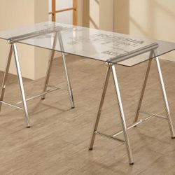 World Map Glass Writing Desk And Chair - Free