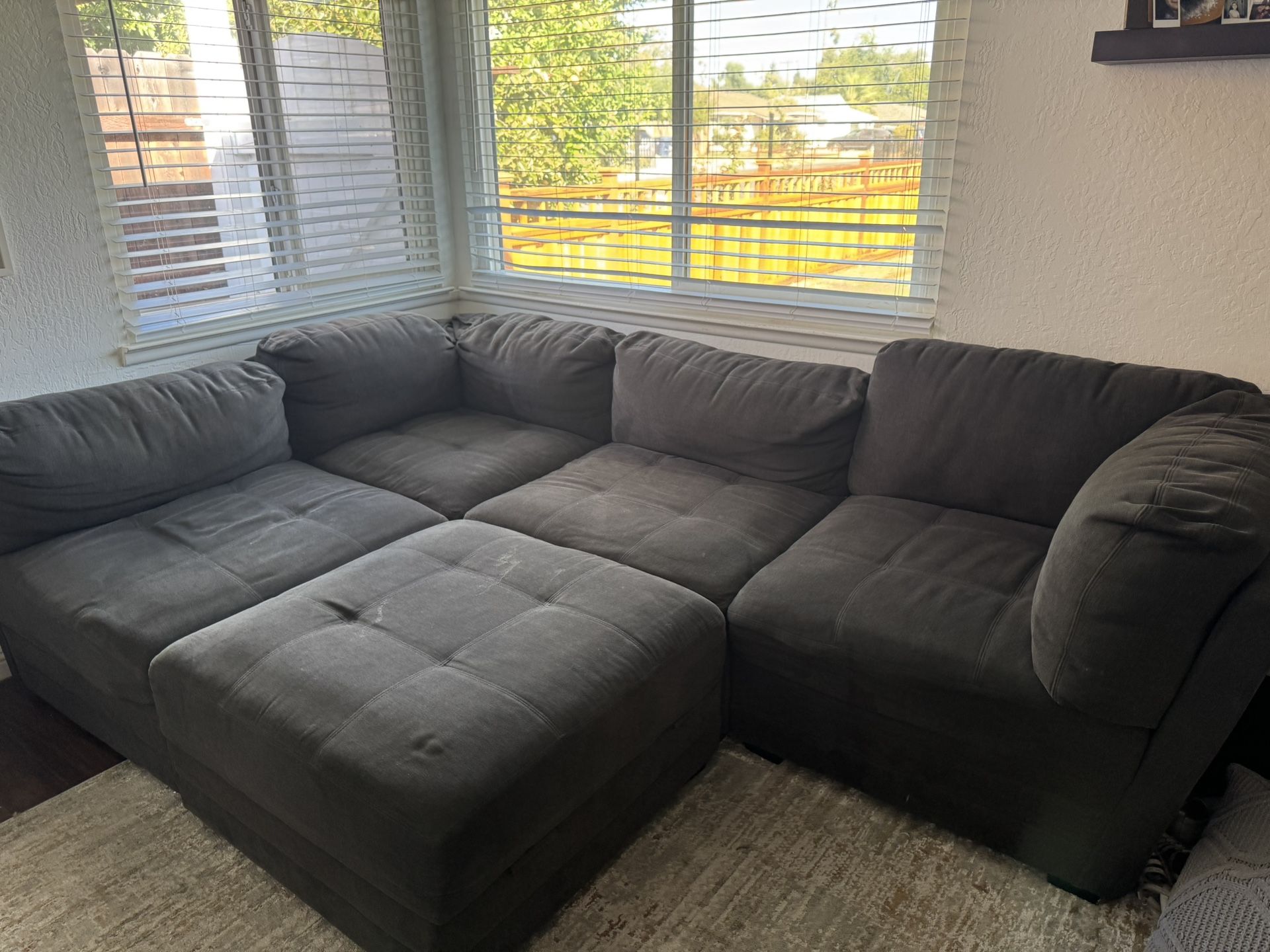 5 Piece Grey Sectional