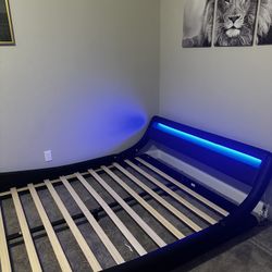 Queen Bed Frame with LED