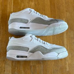 New Nike Air Jordan 4 RM White Silver Shoes Women’s 11.5, Men’s 10