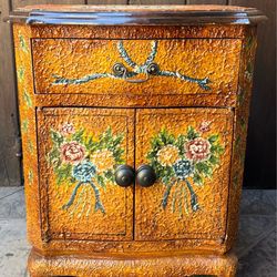 Beautiful hand painting Bed side Table,