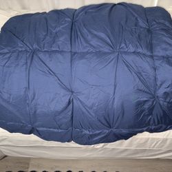 Steel Blue All-Season Luxury - Pintuck Style 100% Organic Cotton California King Size 4 Corner Tabs