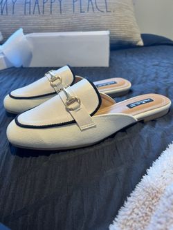 Black & Nude Mules Size 9