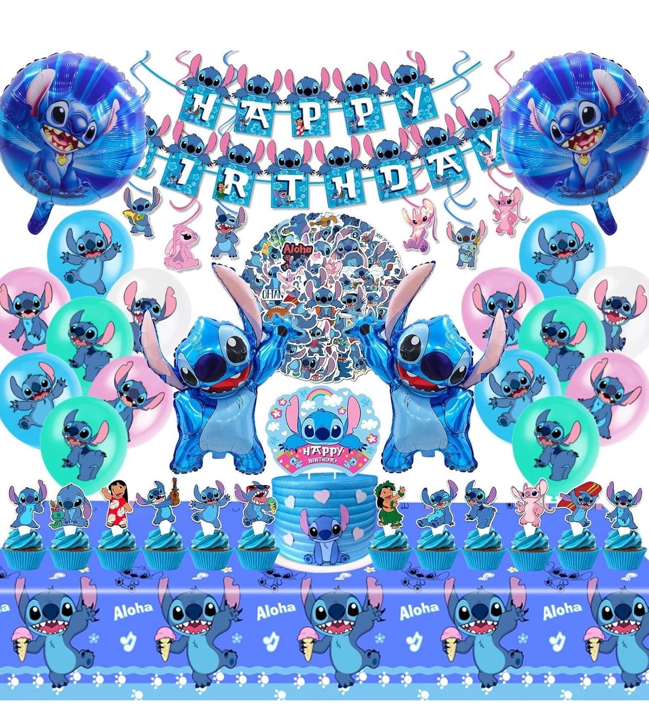 Stitch Birthday Party Decoration Supplies.