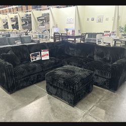 Brand New Super Plush Comfy Corduroy Sectional Set 