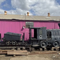 Vintage Plymouth Industrial Locomotive with Rails - Ideal for Restoration or Collection