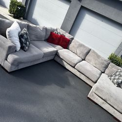 Large Grey Sectional Couch