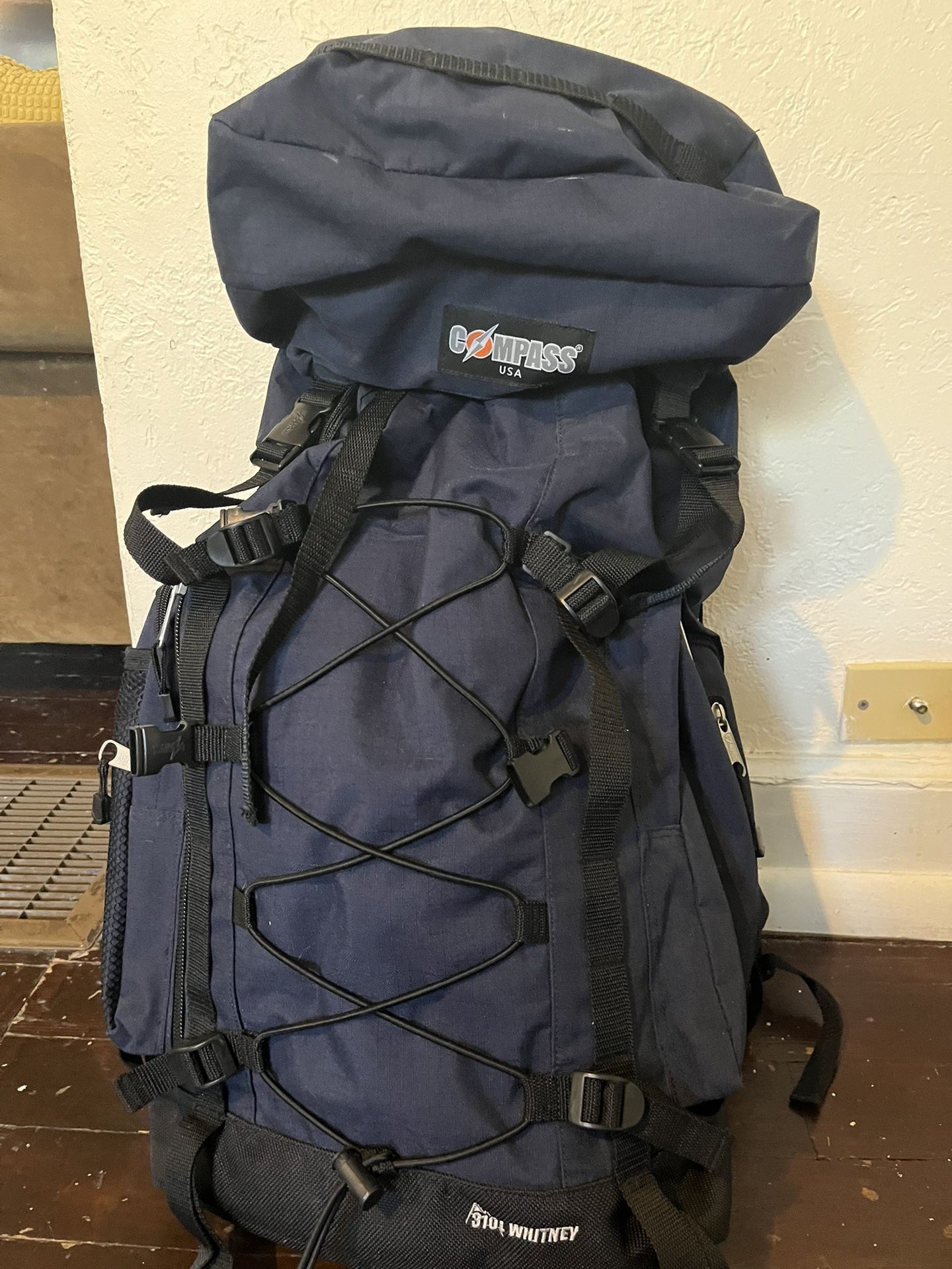 Large Hiking Backpack Navy Blue