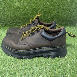  Dr. Martens Tarik Lo Black Leather Casual Oxfords Lace Boots Size 9M