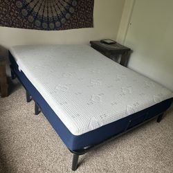 Queen Size Sealy Memory Foam Mattress With Adjustable Bed Frame 