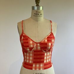 Plaid Corset Top 