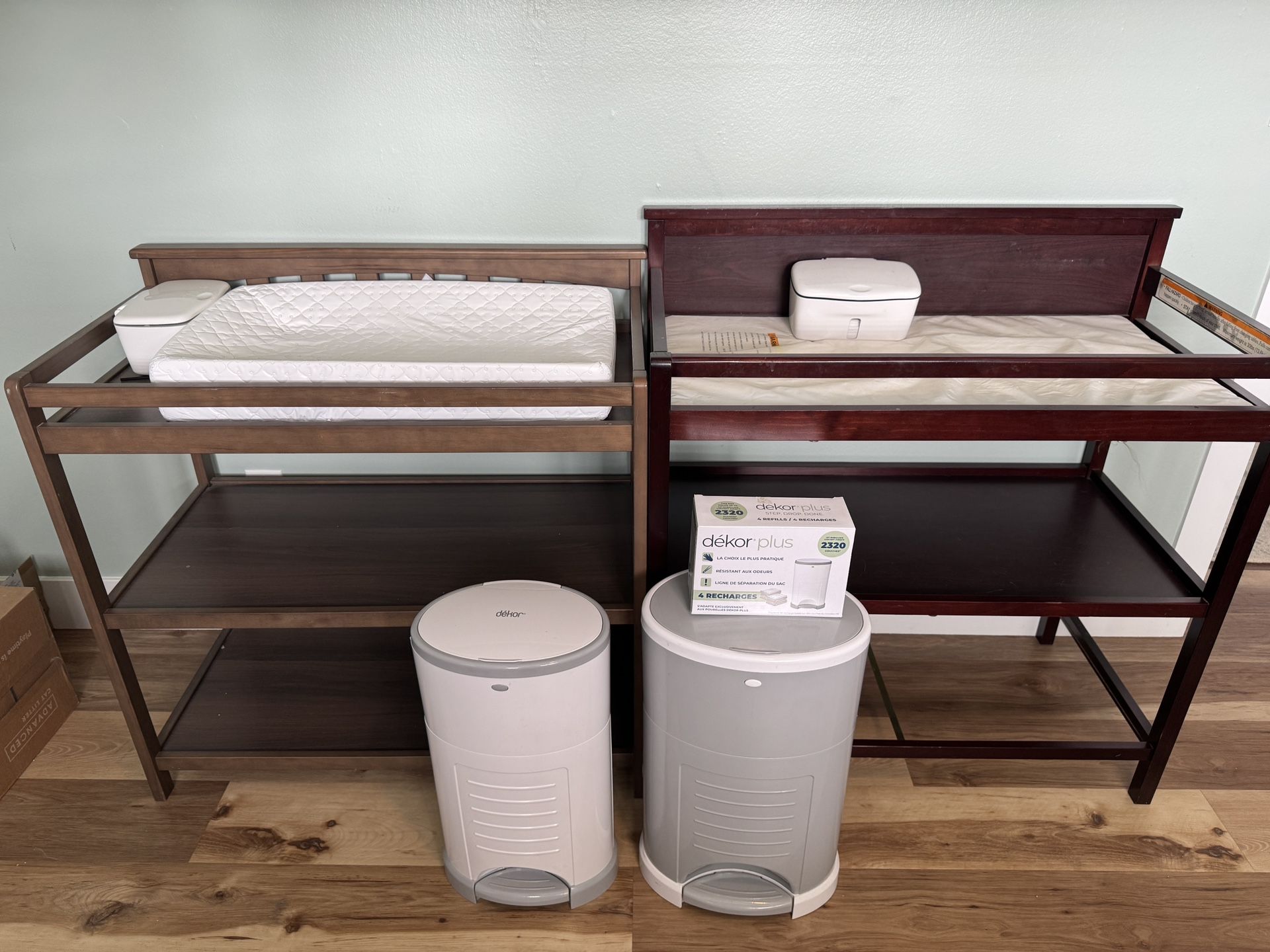 Changing Tables, Pads, Diaper Pails, Wipes Containers