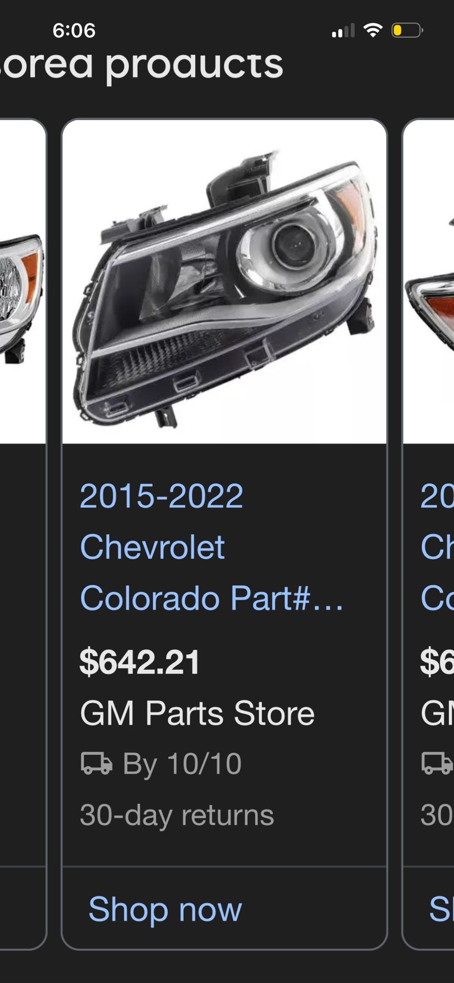 Chevy Colorado Oem Headlights