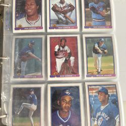 Binder Of 1991 Bowman Baseball Cards. Not All Pages Are Completely Full.