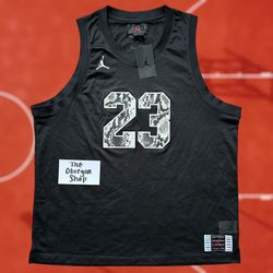 NIKE AIR JORDAN JUMPMAN LEGACY AJ11 SNAKESKIN MESH BASKETBALL JERSEY MENS SIZE XL BLACK WHITE NEW