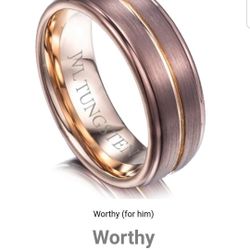Tungsten Rose gold mens wedding band. Size 10.5 brand new