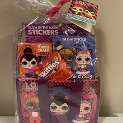 L.O.L Gift Set (2 Glow Sticks) (3 Jumbo Stick) (54 Glow in the Dark Stickers) (1 Pack of Skittles) & (1 LOL Bag)  Thumbnail