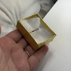 14k gold pink stone ring 🎀