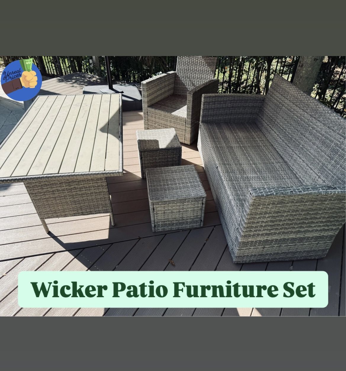 Wicker Patio Furniture Set / Muebles de Patio