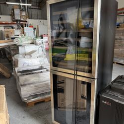 23.54 in. Dual Zone 77-Bottles and 180-Cans Beverage and Wine Cooler w/Removable Shelves and LED Lights, Stainless Steel