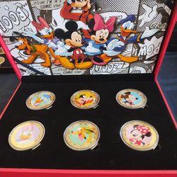 24kt gold plated Mickey coin set