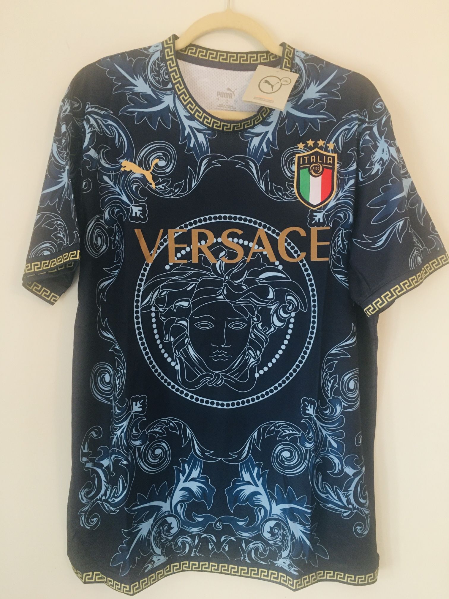 Brand New Italy x Versace Collaboration Soccer Football Jersey Adult XL