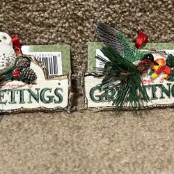 Target  Feathered Friends Birds Hummingbird  & Owl set of 2