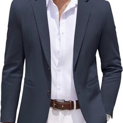 COOFANDY Men's Casual Knit Blazer Two Button Lightweight Sport Coats Suit Jacket