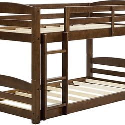 Twin Over Twin Low Bunk Bed
