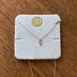 Gorjana Solid 14kt Gold Opal And Diamond Necklace 14-16”