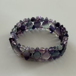 Handmade Purple Crystal Bracelet 