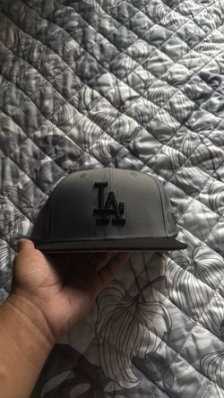 Light grey and black dodger hat