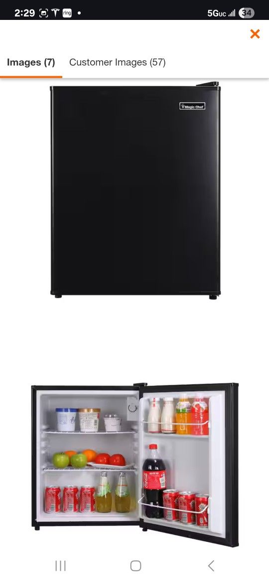 Magic Chef 2.4 cu ft mini fridge