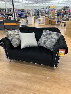Ashley Black Loveseat 