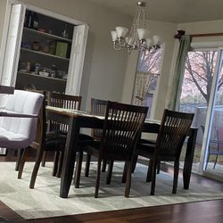 Adjustable Dining Table with 6 Chairs-Moving Sale