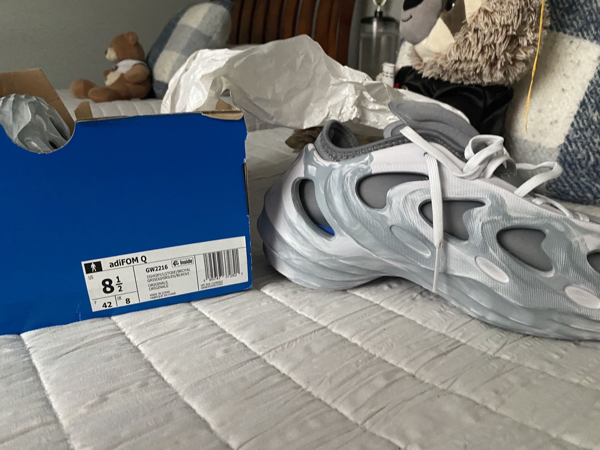 Adidas adiFOM Q Grey/White Size 8.5 – Brand New w/ Box