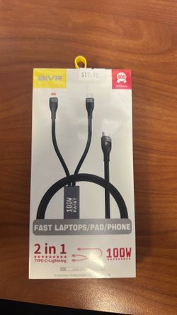 Aivr 100W Fast-Charging Charger, Type-C to Type-C/Lightning