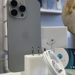 iPhone 15 Pro Max 256Gb Unlocked 3 Months Warranty And AirPods For Free !