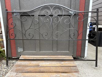 Rod iron king size headboard