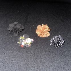 4 Adjustable Flower Rings