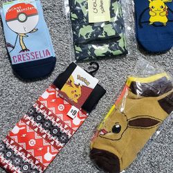 6 PAIRS Of Kids Adult Pokemon Socks Pokecenter